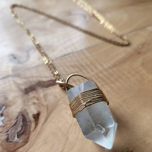 Raw Quartz Statement Necklace